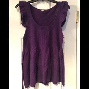 Free People purple sleeveless sweater size s